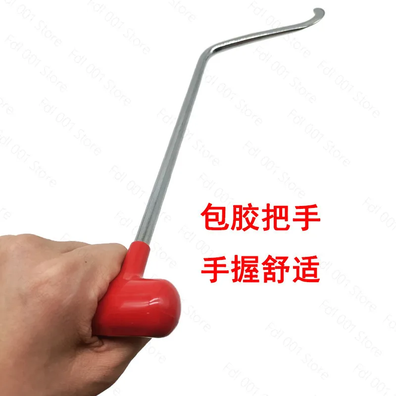 4 pcs PDR Special Hook8mm Diameter T-Bar Hooks 28cm-61cm Length Spring Steel Tools for Auto Body Dent Removal and Hail Repair