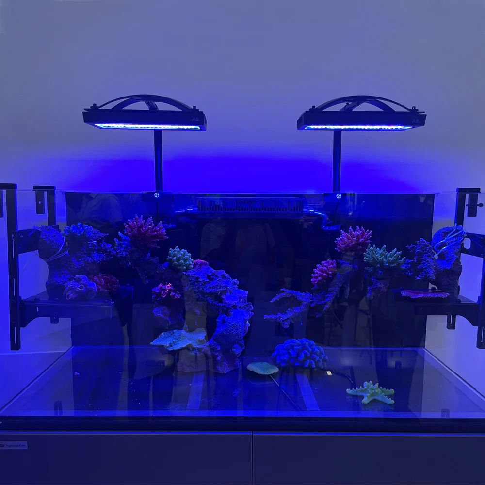 Hot sale A8 Aquarium Lights Radeon 215W Coral Reef Led Light for Coral Reef with wifi APP control