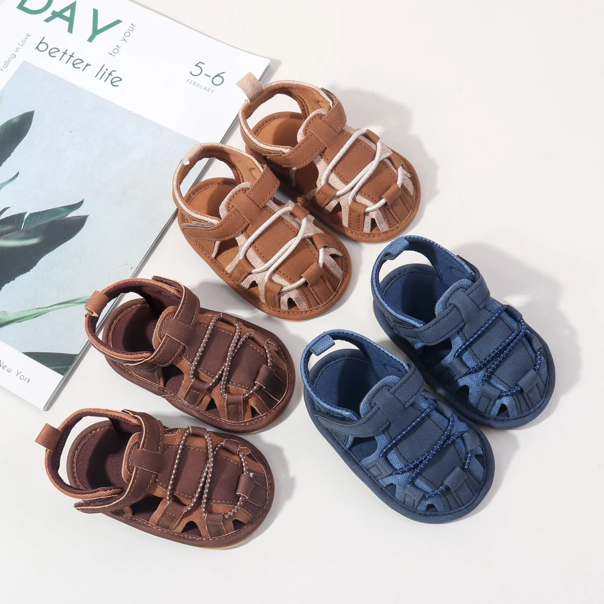 

New Baby Shoes For Learning To Walk Spring And Summer Fashion Baby Shoes Soft Sole Anti-slip Sandals For Boys And Girls With Vel