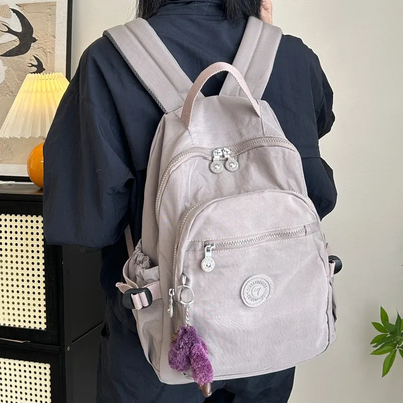

New 2025 Lightweight Nylon Double Bapa ex Travel Bag Faionable Bookbag Water-Resistant Commuter Sle Soft oulder