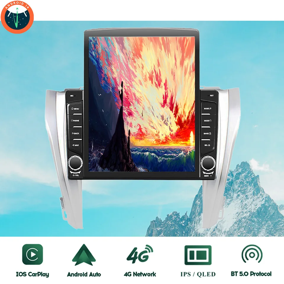 Android 14.0 8G+128G Car Radio HU For Toyota Camry 2014 2015 2016 2017 Auto Stereo DVD Player GPS Navi Head Unit RDS DSP Carplay