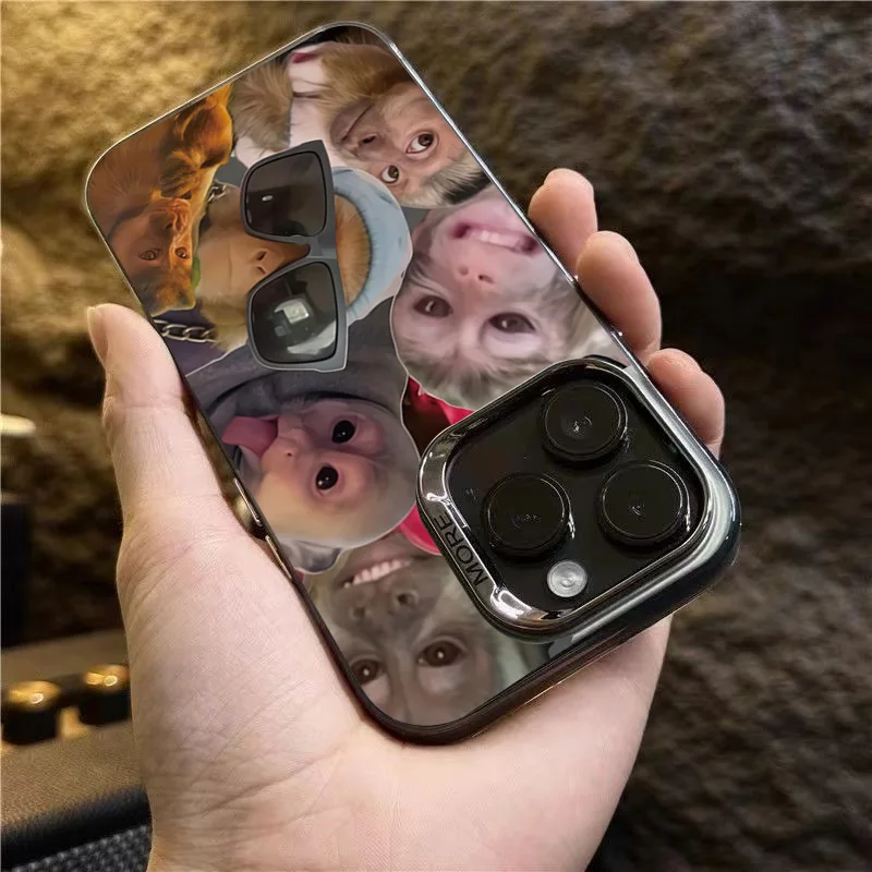 New Creative Monkey Pattern Phone Case For iPhone 17 16 Pro Max 16E 15 14 13 12 11 Pro XS X XR 7 8 Plus SE2 Shockproof TPU Cover