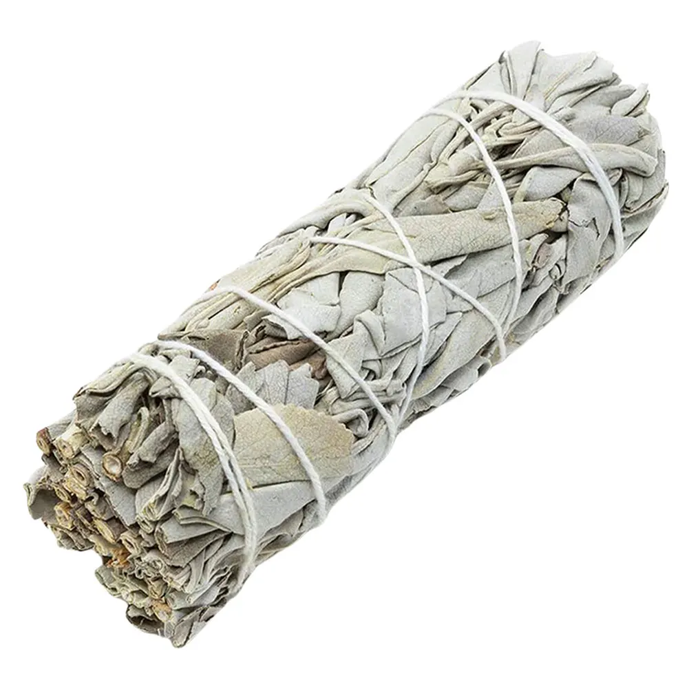 Paquete de Varitas de Salvia Blanca Natural de 4 Pulgadas, Varitas de Salvia Blanca para Limpieza de Hogar y Oficina
