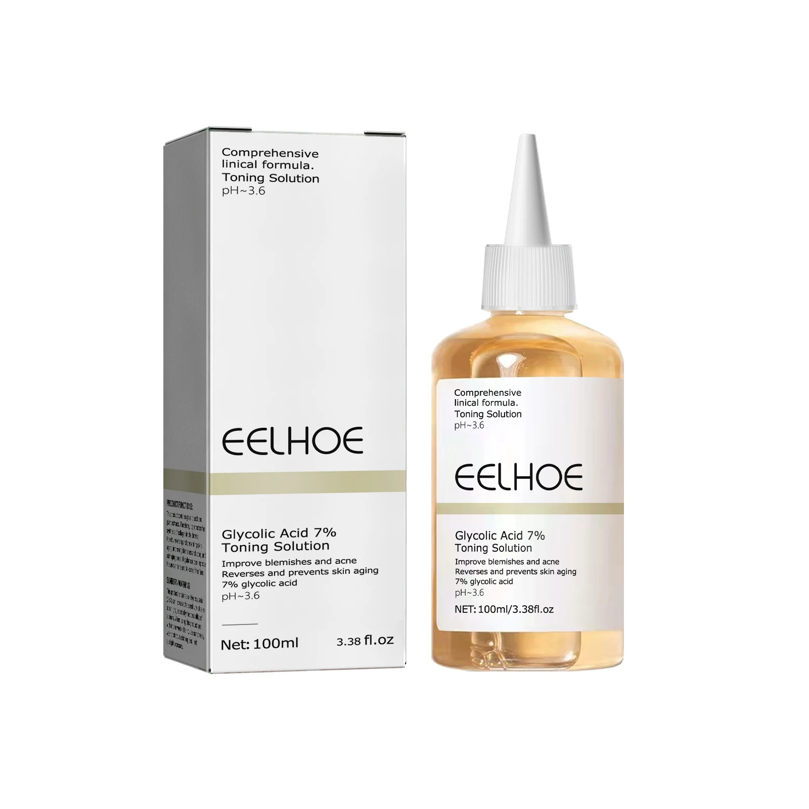 

EELHOE Glycolic Acid 7 Toner Remove Acne Lighten Acne Repair Acne Mark Moisturize Skin Toner 3pcs