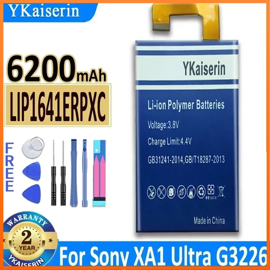 YKaiserin LIP1641ERPXC 6200mAh Battery for Sony Xperia XA1 Ultra / XA1U C7 G3226 G3221 G3212 G3223 Batterie Warranty 2 Years