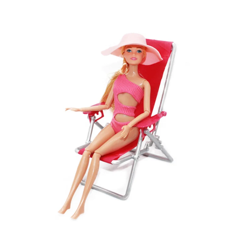 New 13pcs/Pack Beach Playset Accessories for Barbie 30cm Dolls Include Motorboat Beach Chair Surfboard Diving Suit Toys for Kids