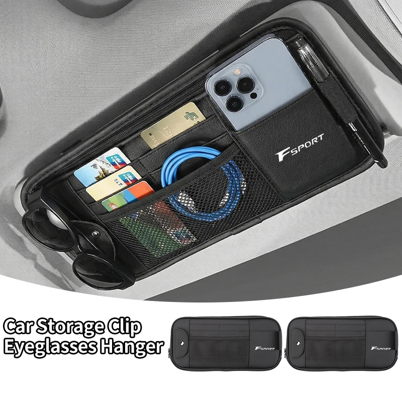

Car Sun Visor Organizer Sunglasses Holder Card Clip Bag Accessories For Lexus CT200h ES250 ES300h IS250 IS200 GS300 GS460 GX470