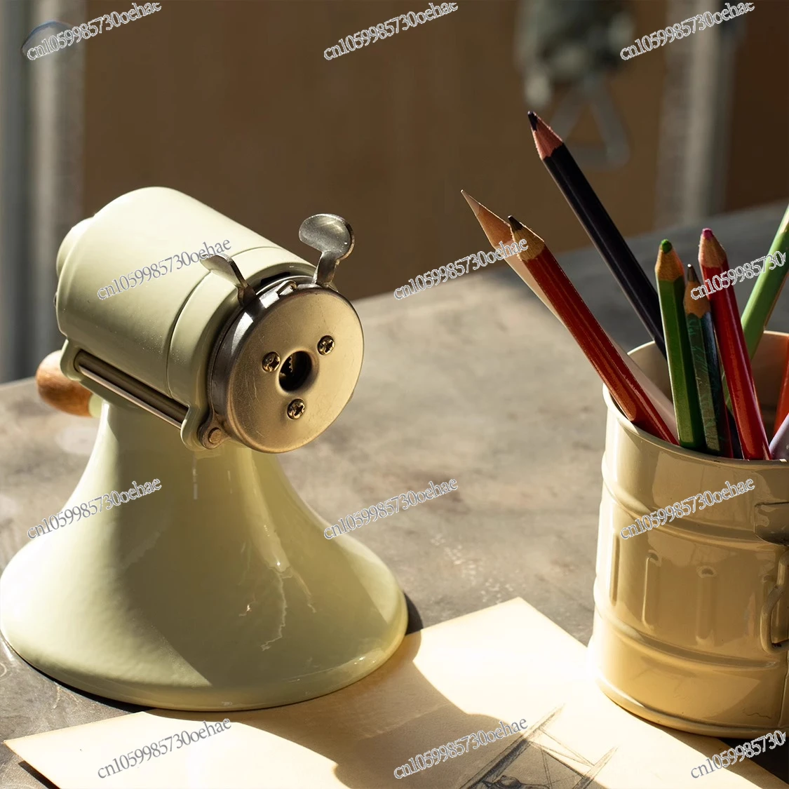 

Full Metal Pencil Sharpener, Hand-cranked Pencil Reel, American Retro Minimalist