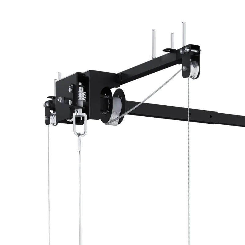 رف تخزين المرآب العلوي - رف مثبت على السقف من الفولاذ بالكامل مع قفل أمان ونظام كرنك سهل الضبط وموفر للمساحة #3