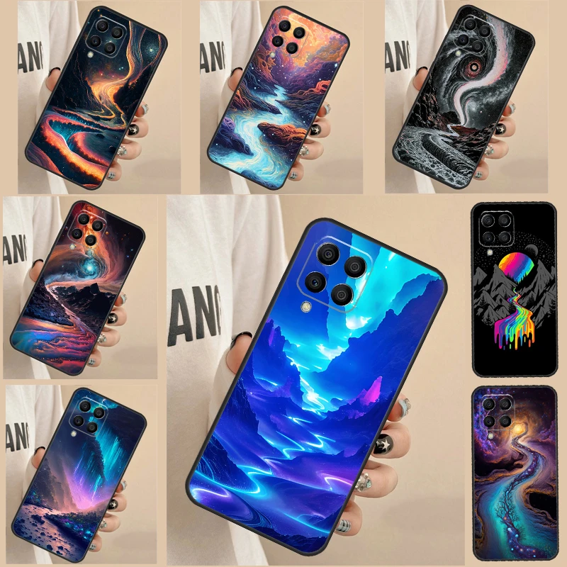 Cosmic River Case For Samsung Galaxy A14 A24 A34 A12 A22 A32 A52 A51 A71 A52S A13 A23 A33 A53 A54 Cover