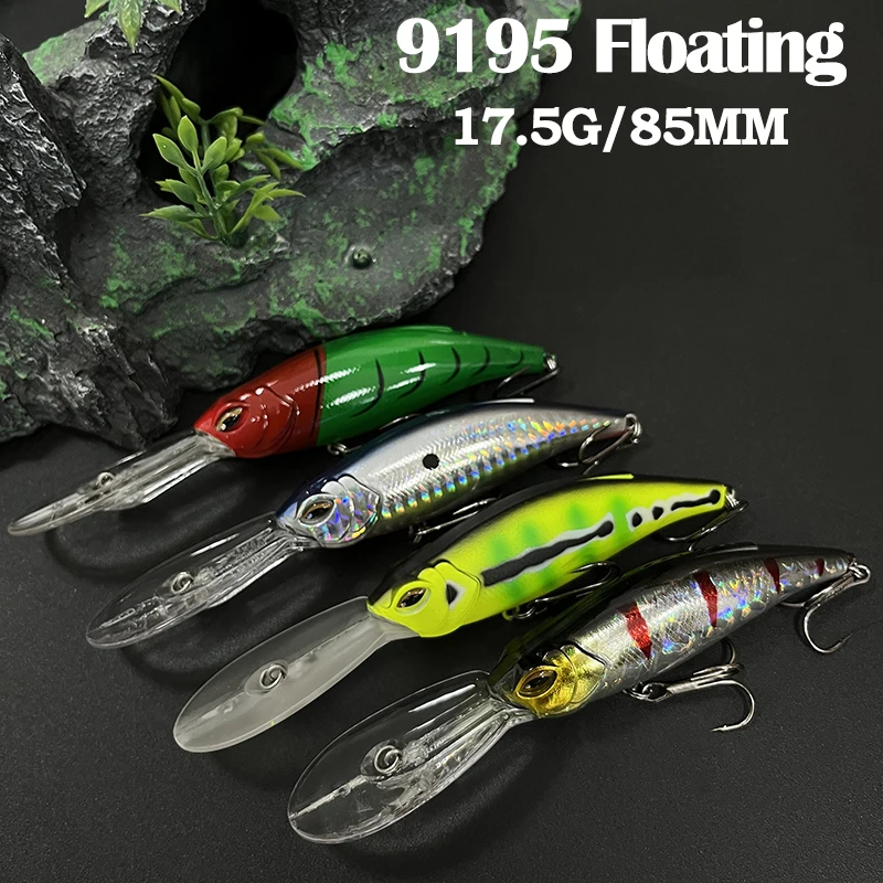 

Deep Diving Floating Minnow Lures 85mm 17.5g Fishing Saltwater Bait Freshwater Catfish Bass Artificial Hard Baits Fish Equipment