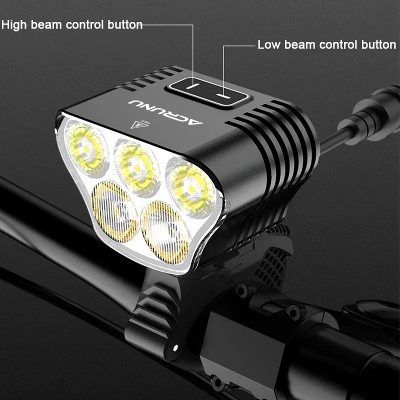 5000 Lumen Bike Light Set Front Light 20000mAh Bicycle Lamp USB Rechargeable Bicycle Accessories for the Bicycle Road MTB