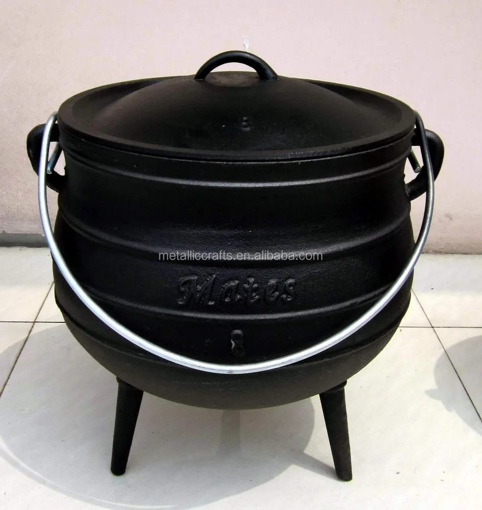 STLFCast Iron Black African Three Legged Potjie Pot