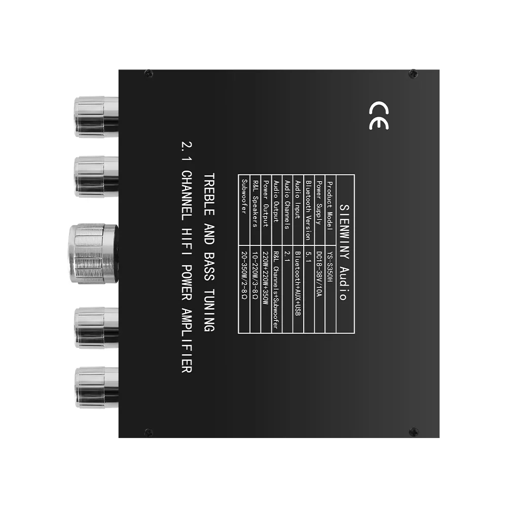 YS-S350H 2.1 Channel TPA3255 Bluetooth Amplifier Board Module High Bass Subwoofer 220W*2+350W Ultra 7498E