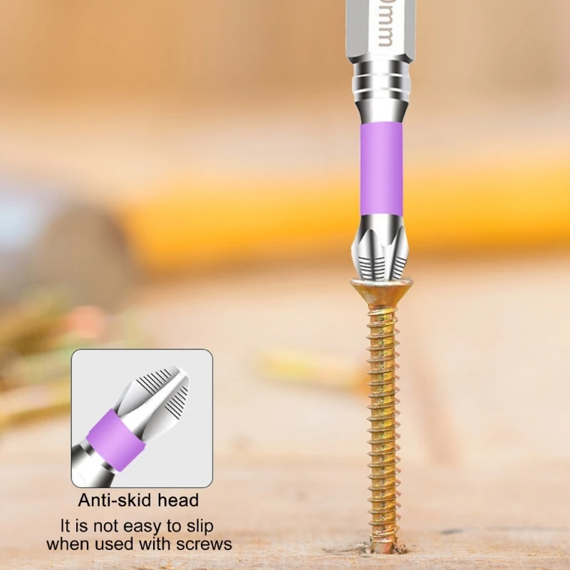 Set punte per cacciavite a croce con impatto antiscivolo cromato a coppia elevata, teste trapano magnetiche adatte per