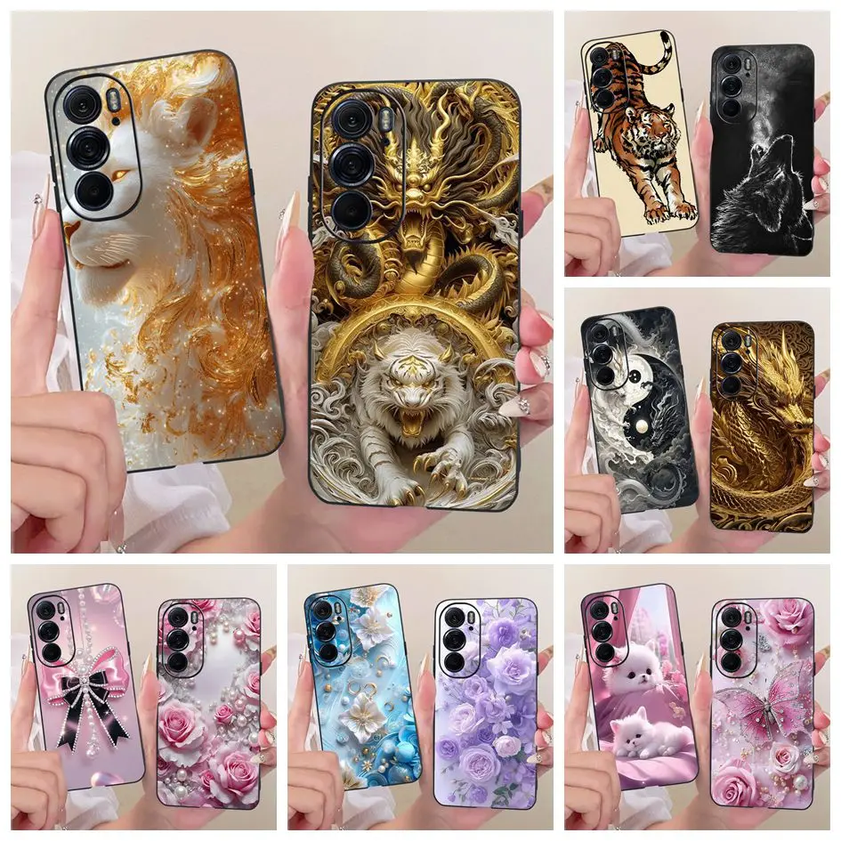 Funda de silicona para Motorola Edge 30, funda suave con dibujos de tigre y lobo, XT2203-1, para Motorola Edge30 Pro Edge Plus 2022