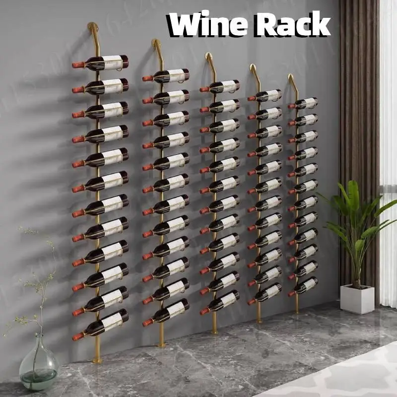 

5 упаковок настенной винной стойки для 60-кратных бутылок вина, держатель для винной бутылки, металлическая стойка для хранения, органайзер для домашней кухни