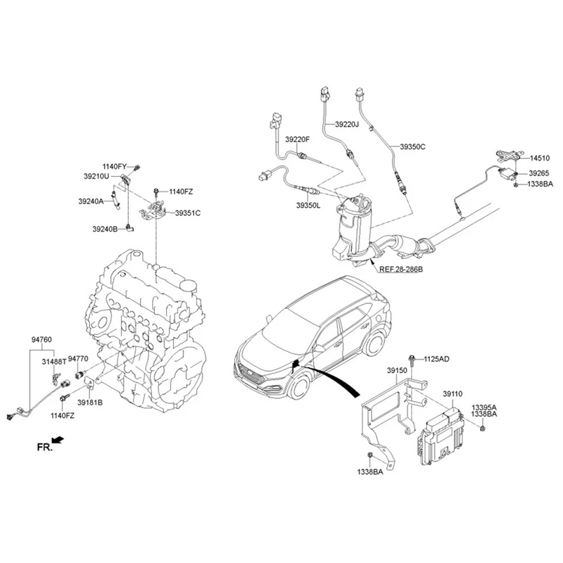 PM Particulate Matter Sensor 39265-2F250 For Hyundai Tucson TL TLE Kia Sportage QL QLE 1.7 2.0 Crdi 2015-2022 Parts 0281006611