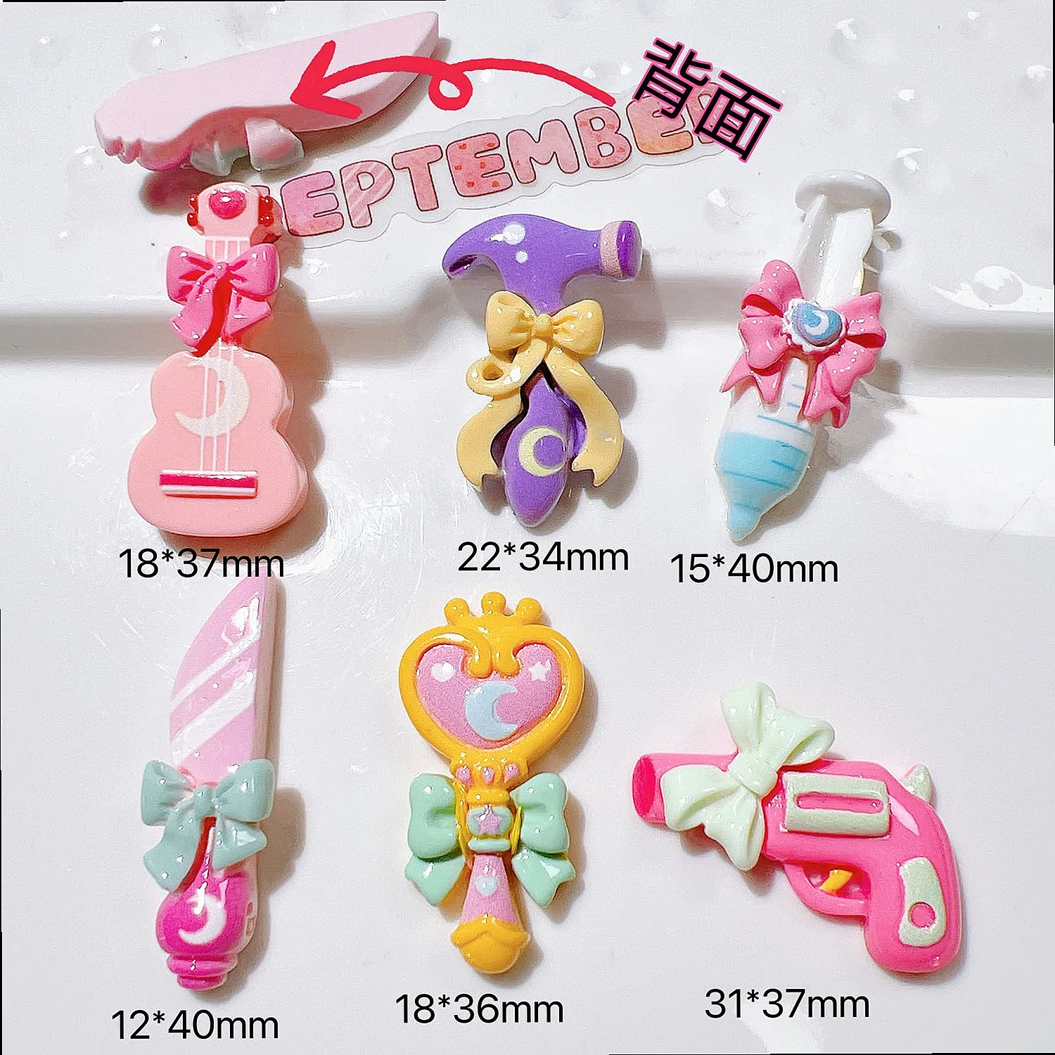 100pcs Kawaii Resin Charm Flatback Cabochon Wholesale DIY Accessories for Hairband Scrapbook Jewelry Making