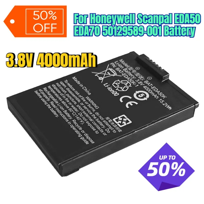

3.8V 4000mAh for Honeywell Scanpal EDA50 EDA70 50129589-001 Battery