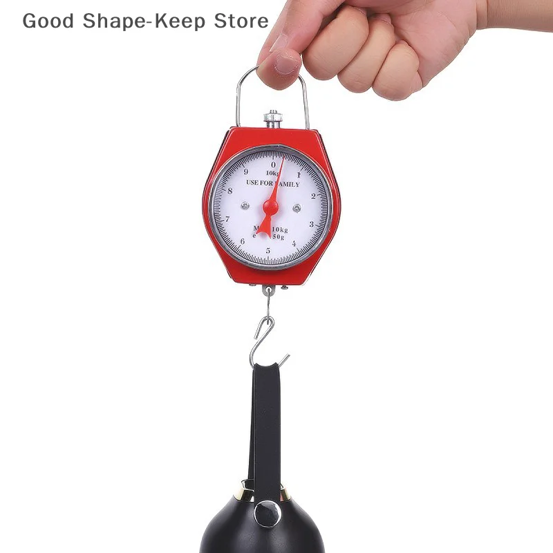 1PC High Quality 5/10kg Mechanical Portable Spring Balance Hook Scale For Vintage Hanging Option Pocket Luggage Scale