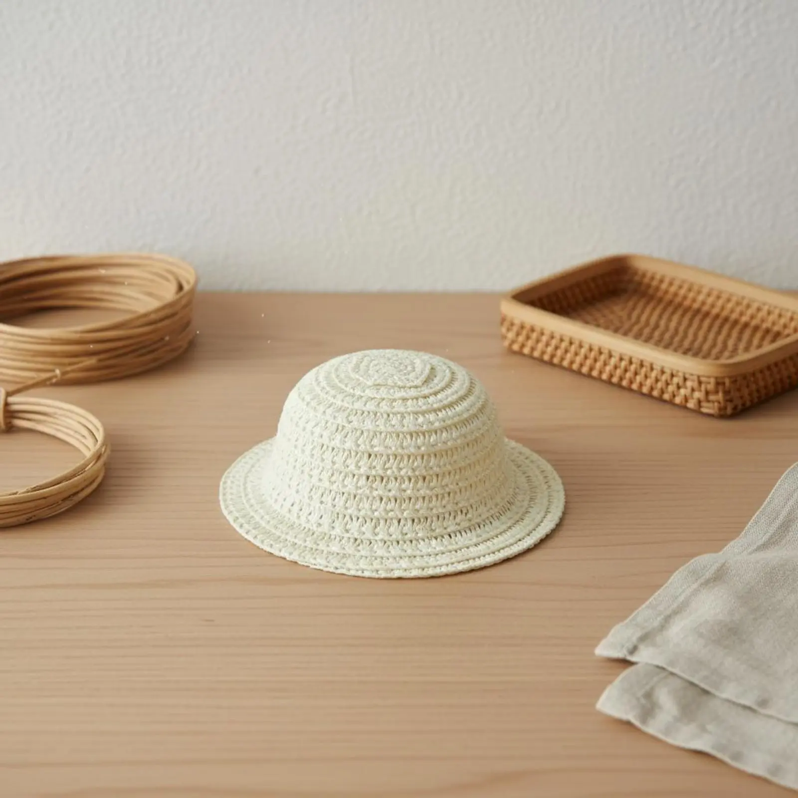 10cm Doll Hat Warm-Weather Look Doll Straw Hat Elegant Design Long-Lasting