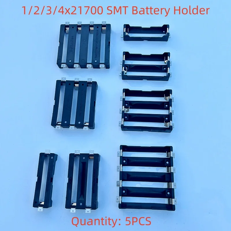 

5 шт./лот 21700 SMT держатель батареи 1/2/3/4x21700 батарейный отсек поддерживает серия «сделай сам» и параллельные батарейные отсеки