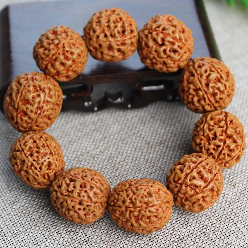 

Purely natural red diamond bodhi seed bracelet 28/31MM, a powerful men's Buddhist prayer bead