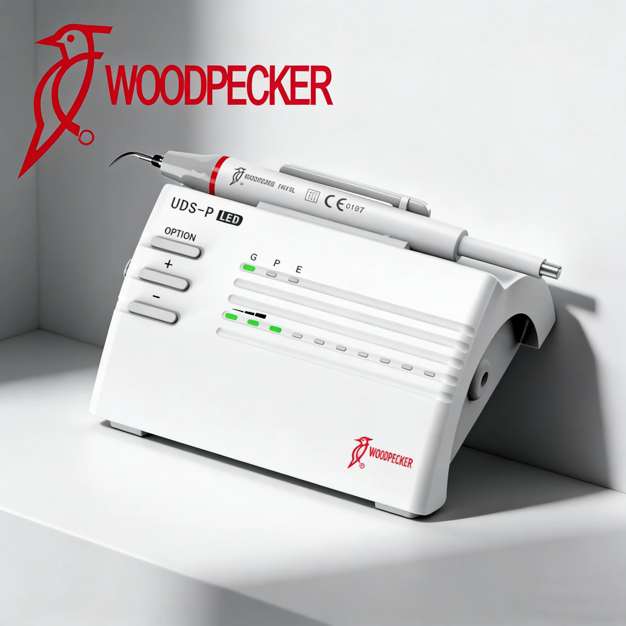 Ультразвуковой скалер Woodpecker UDS-P LED с оптоволоконным подключением, для отбеливания зубов, пародонтологического ухода и чистки, стоматологическое оборудование