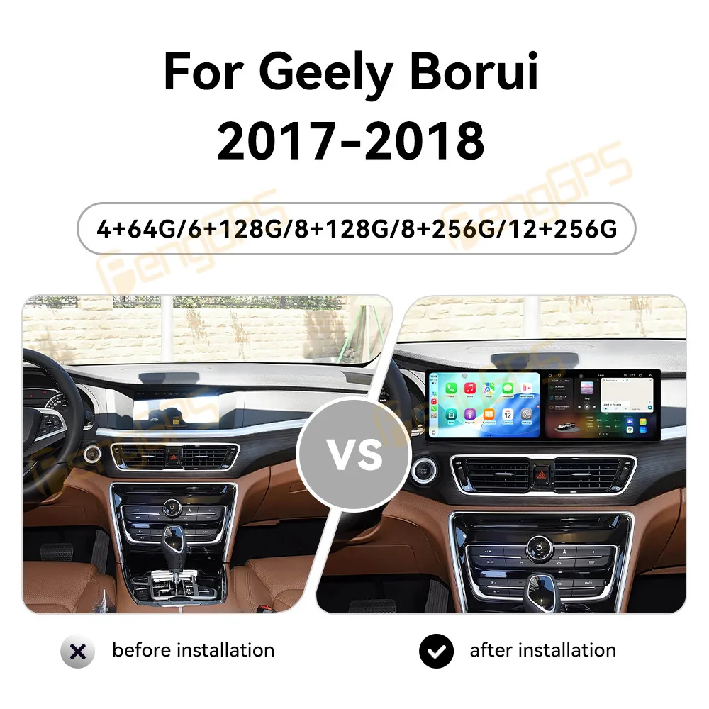 Car Accessories Radio For Geely Borui 2017-2018 Android Auto GPS Navigation Multimedia Stereo Receiver Head Unit Offline Maps