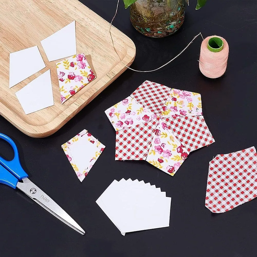 200 Pcs Trapezoid Paper Quilting Templates Handmade English Paper Piecing Trapezoid Patchwork Template for DIY Patchwork Sewing