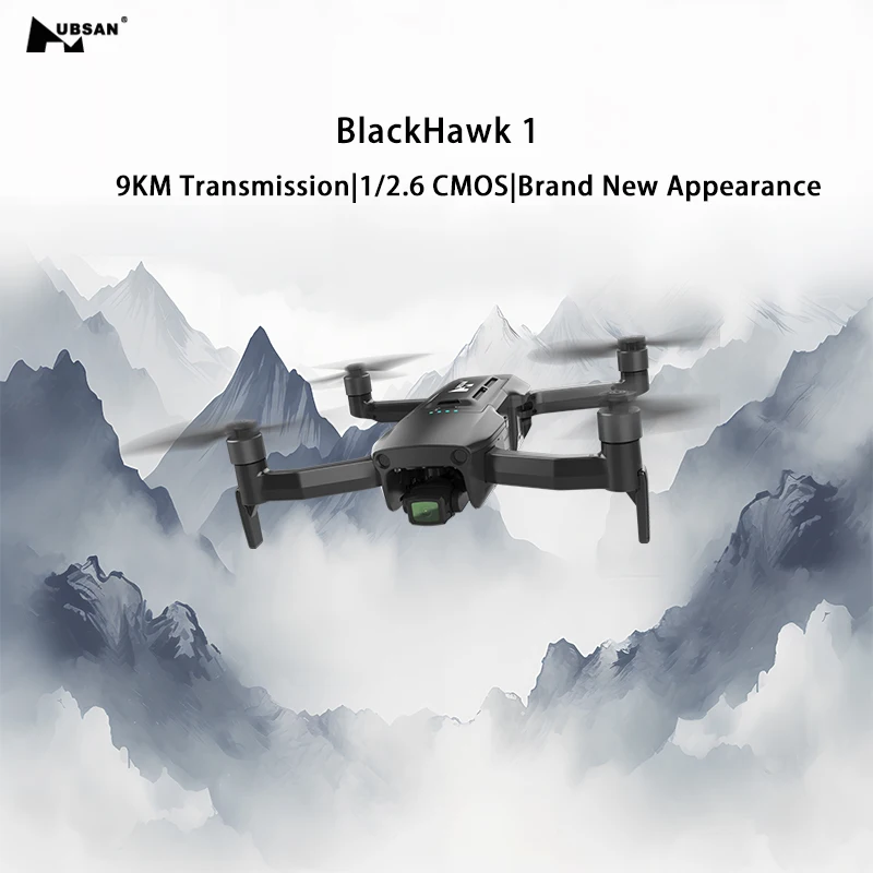 Hubsan Black Hawk 1 GPS Drone 4k Profesional 5G WIFI 9km  Transmission 1/2.6 CMOS Gimbal Camera  RC Helicopter Quadcopter