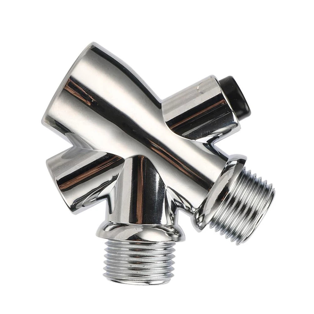 1/2 "رأس دش مقسم المياه حديقة الري فاصل المياه 3-way 1/2" ذكر منفذ أنثى مدخل محول تركيبات الحمام #5