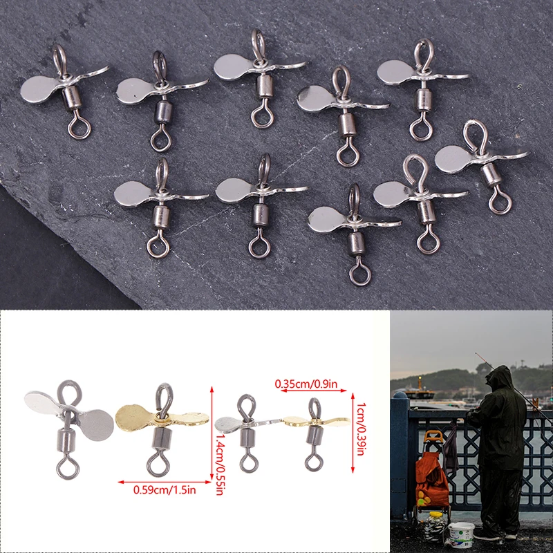 10Pcs Plug Casting Fishing Propeller Blade Turbo Propeller Spinner Blades DIY Fishing Lure Hook Bait Fishing Accesso Spinnerbait