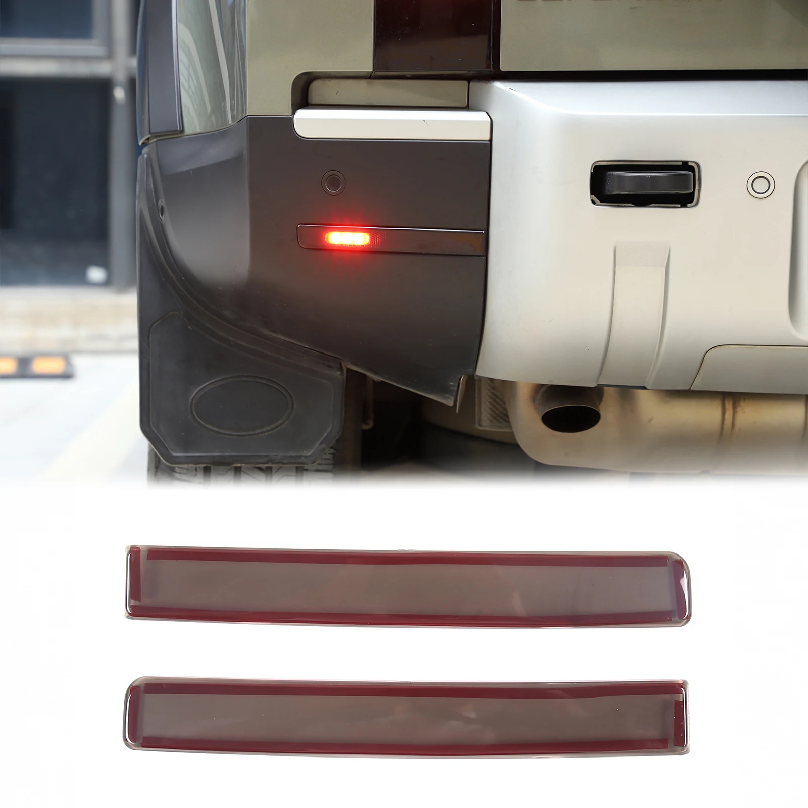 

Smoky Black Car Rear Fog Light Lamp Decoration Cover For Land Rover Defender 90 110 130 2020-2024 Auto Exterior Accessories