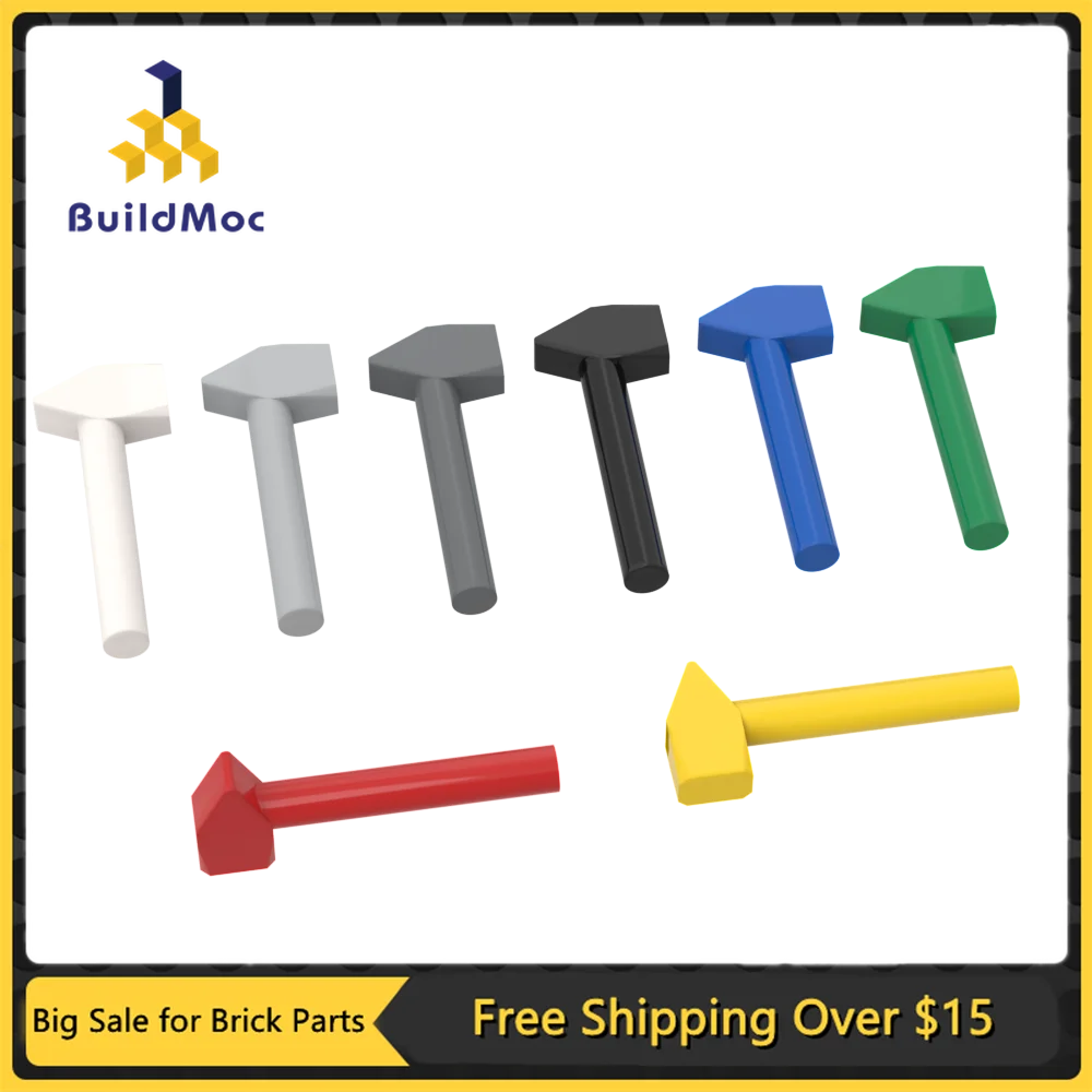 10Pcs MOC Parts 4522 Utensil Tool Mallet / Hammer Brick Building Block Particle DIY Kid Brain Game Assembles Toy Birthday Gift