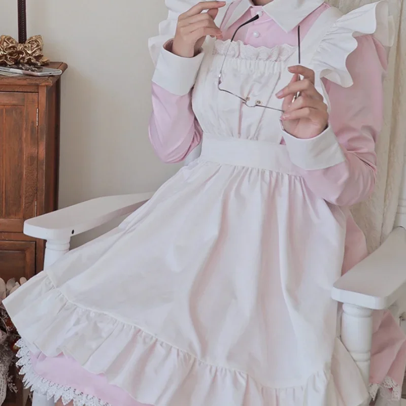 Tenue de femme de chambre japonaise noire et blanche à manches courtes, jolie robe lolita douce pour fille, ensemble uniforme de femme de chat sexy