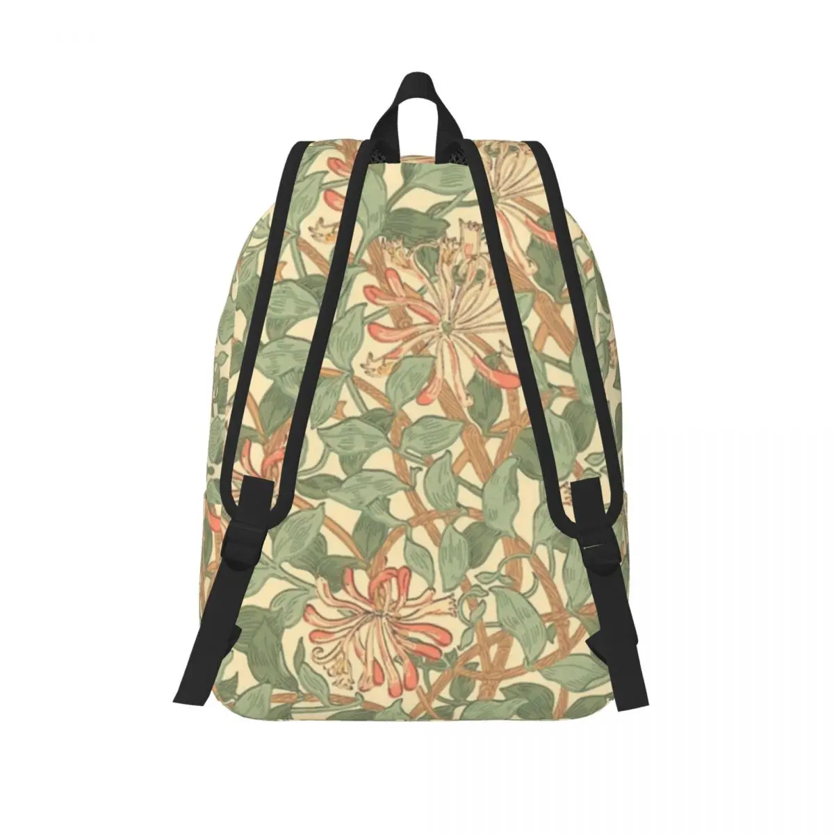 William Morris Honeysuckle bolsas de libros escolares para estudiantes adolescentes, arte victoriano Floral Vintage, paquete de día, escuela primaria, escuela alta, viajes universitarios