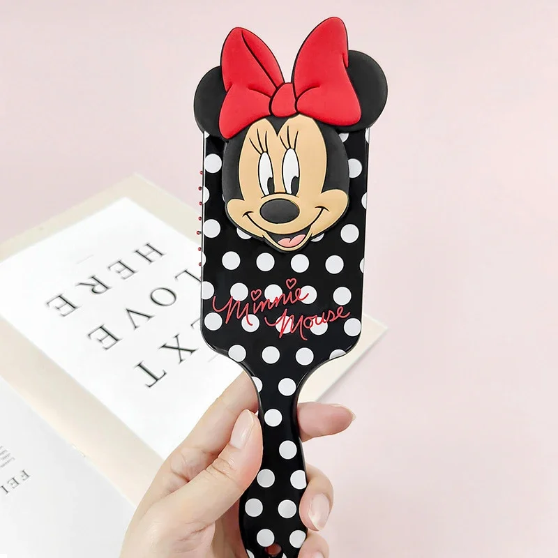 Disney Minnie Mouse Air Cushion Massage Combs Cartoon Figures Spot Square Comb Hair Brush Hairdressing Tool Kid Birthday Gifts