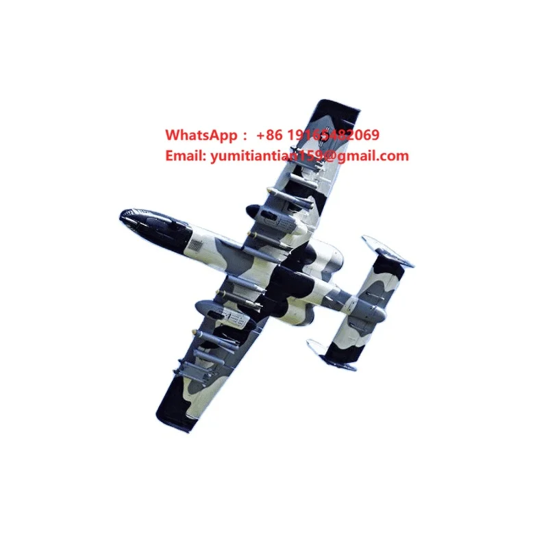 Customized Diecast Engineer A10 FMS Rc Planes Rubber Powered Plane Airplane Model Fighter Jet for D/ji T40 Kid Drones Sale