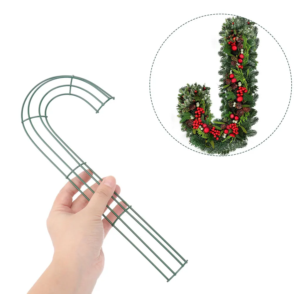 

4pcs Metal Frames J Shaped DIY Hoop Rings Iron Decor Home Party Supplies Christmas Floral Wreath Frame Craft