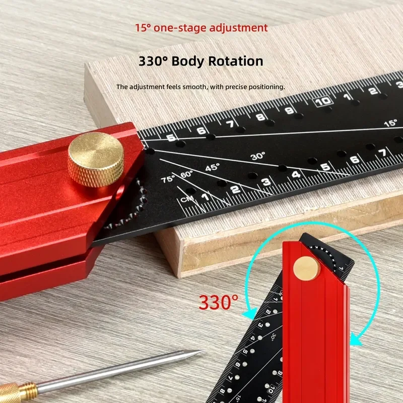 Square Ruler 90 Degree Angle Ruler High Precision Industrial Grade Positioning Scribing Tool for Woodworking Multifunctional