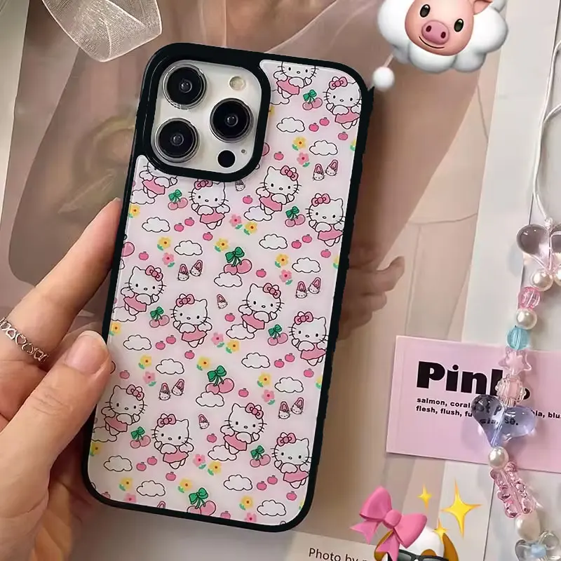 Sanrio Hello Kitty Amusement Park Pink Cute iPhone Case For iPhone 16 Pro Max 15 14 13 12 11 Xr Xs Max 7 8 PLUS Y2K Phone Case