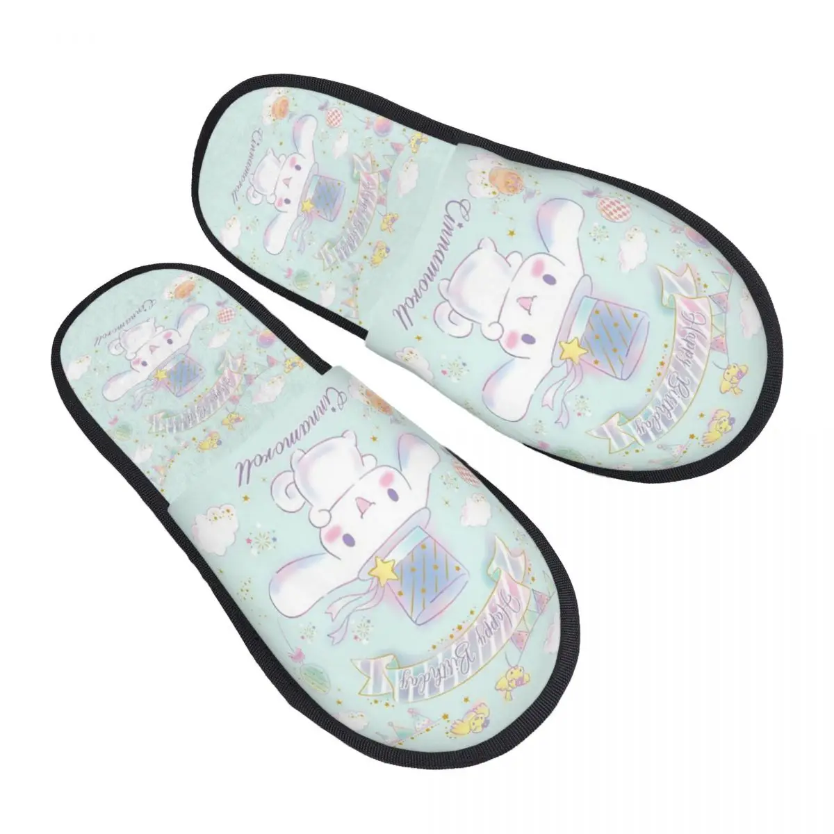 Custom New Cartoon Cinnamoroll Guest Slippers for Spa Women House Slipper