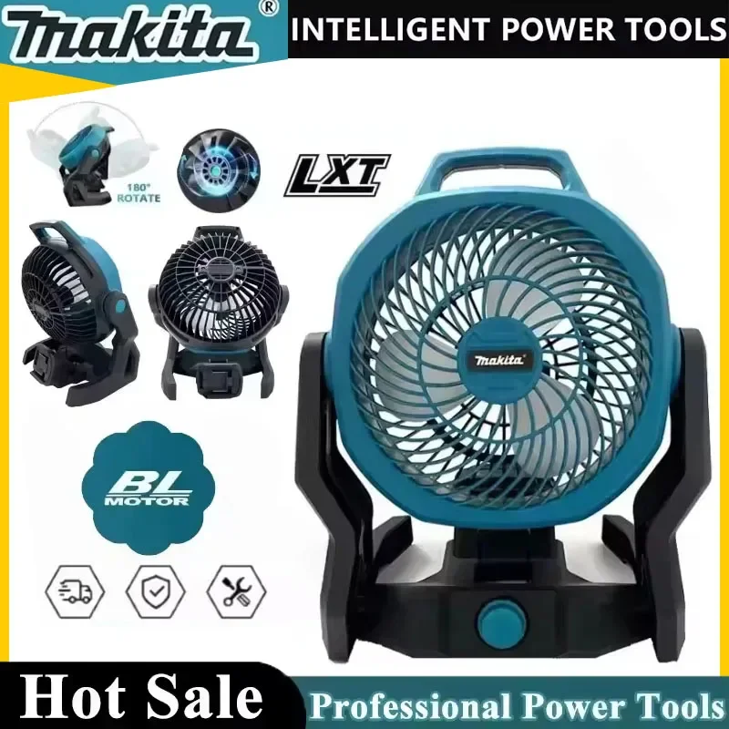 

Makita Portable Camping Fan Powered Desktop Floor Fan Multi Purpose Adjustable Head 3 Speed Setting Powered Desktop Floor Fan
