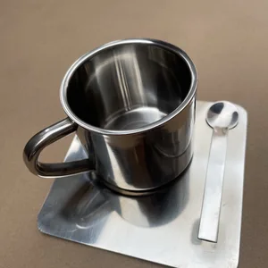 Paslanmaz çelik espresso fincanı ve altlık seti Avrupa kahve Kupaları, Bardak Çay, 304 Paslanmaz Çelik 8 en çok satan, fincan paslanmaz çelik-no. 5