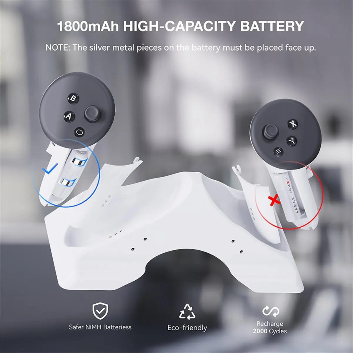

For Meta Quest 3/Quest 3S Controller Charging Cradle,Oculus Fast Charging Station Charge Dock Controller VR Accessories