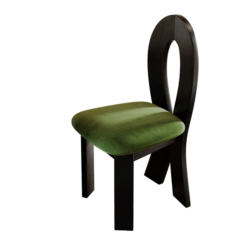 

Bedroom dressing table chair French mermaid chair Cosmetic stool Solid wood dining chair Household dining table and chairs