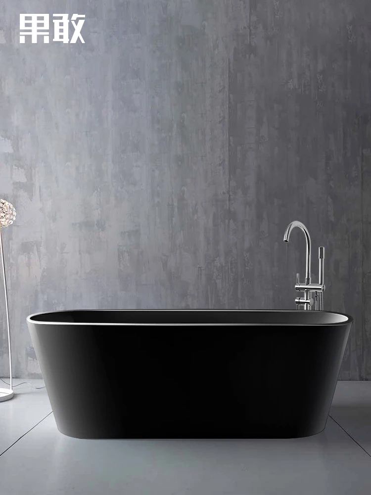 Kokang color bathtub home customized adult all black all red 1.3-1.7m freestanding European bathtub 549