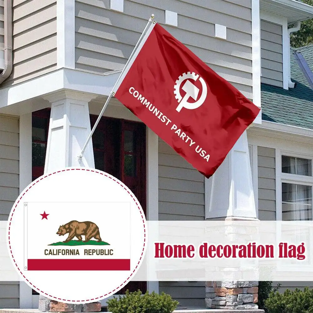 

90X150cm New California flag double side printed polyester hanging New California Republic Flag For Decoration